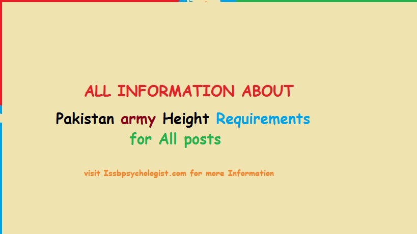 Pak Army Height Requirements